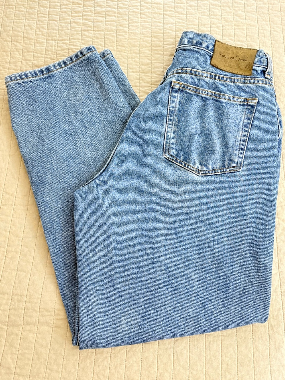 Vintage Calvin Klein “Easy Fit” Jeans-Double Stone Wash Size 14